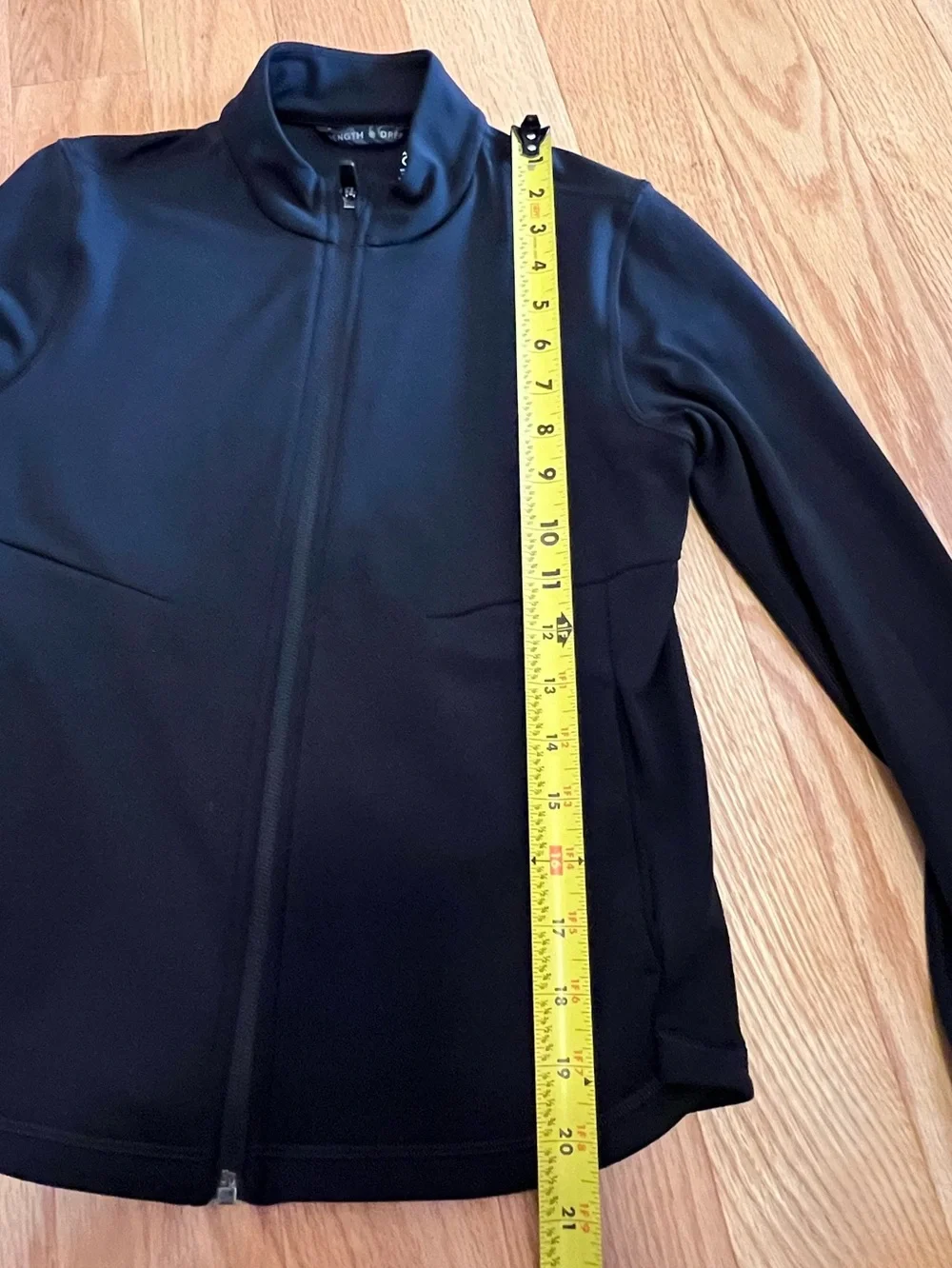 Athleta girl Black Full-Zip Chit Chat Top / Jacket